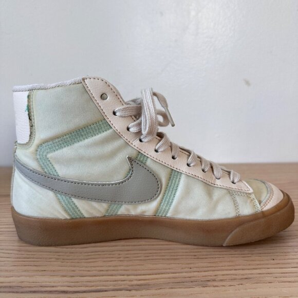 Men's Nike By You Size 6 Blazer Mid '77 Green White Retro Swoosh - Picture 3 of 13